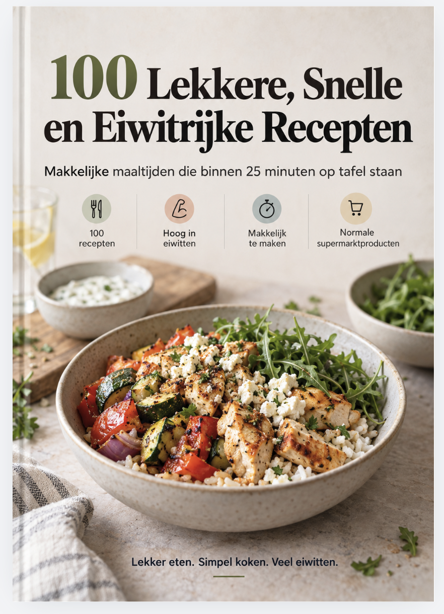 Cover van het digitale kookboek De Eiwitkeuken